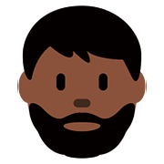 Emoji 🧔🏿 Uomo Con La Barba: Carnagione Scura su Twitter Twemoji 11.1.