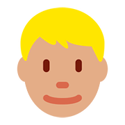 Émoji 👱🏽‍♂️ Homme Blond : Peau Légèrement Mate sur Twitter Twemoji 11.1.