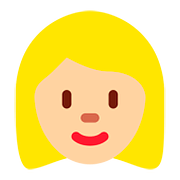 Emoji 👱🏼‍♀️ Donna Bionda: Carnagione Abbastanza Chiara su Twitter Twemoji 11.1.