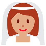 👰🏽 Emoji Person mit Schleier: mittlere Hautfarbe Twitter Twemoji 11.1.