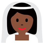 Emoji 👰🏿 Persona Con Velo: Carnagione Scura su Twitter Twemoji 11.1.