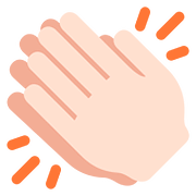 Emoji 👏🏻 Mani Che Applaudono: Carnagione Chiara su Twitter Twemoji 11.1.