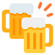 🍻 Emoji Jarras De Cerveza Brindando en Twitter Twemoji 11.1.