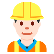 👷🏻 Emoji Trabalhador De Construção Civil: Pele Clara na Twitter Twemoji 11.1.