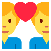 👨‍❤️‍👨 Emoji Liebespaar: Mann, Mann Twitter Twemoji 11.1.