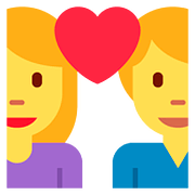 Emoji 👩‍❤️‍👨 Coppia Con Cuore: Donna E Uomo su Twitter Twemoji 11.1.