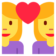 👩‍❤️‍👩 Emoji Liebespaar: Frau, Frau Twitter Twemoji 11.1.