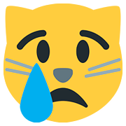 😿 Emoji Gato Llorando en Twitter Twemoji 11.1.