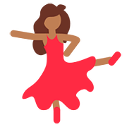 💃🏾 Emoji Mujer Bailando: Tono De Piel Oscuro Medio en Twitter Twemoji 11.1.