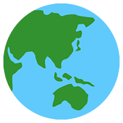 🌏 Emoji Globus mit Asien und Australien Twitter Twemoji 11.1.