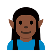 🧝🏿 Emoji Elfo: Tono De Piel Oscuro en Twitter Twemoji 11.1.