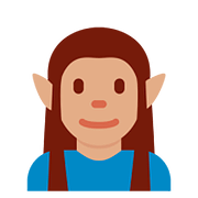 Emoji 🧝🏽 Elfo: Carnagione Olivastra su Twitter Twemoji 11.1.