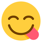 😋 Emoji sich die Lippen leckendes Gesicht Twitter Twemoji 11.1.