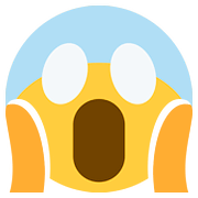 Emoji 😱 Faccina Terrorizzata su Twitter Twemoji 11.1.