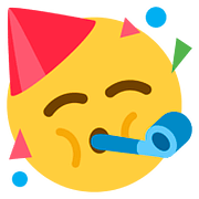 🥳 Emoji Cara De Fiesta en Twitter Twemoji 11.1.