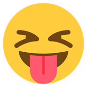 😝 Emoji Gesicht mit herausgestreckter Zunge und zusammengekniffenen Augen Twitter Twemoji 11.1.