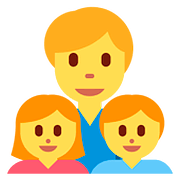 👨‍👧‍👦 Emoji Familie: Mann, Mädchen und Junge Twitter Twemoji 11.1.
