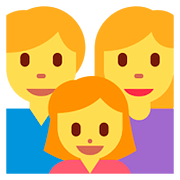 👨‍👩‍👧 Emoji Familia: Hombre, Mujer, Niña en Twitter Twemoji 11.1.