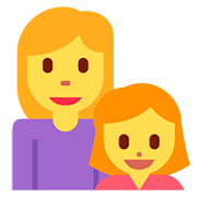 👩‍👧 Emoji Familia: Mujer Y Niña en Twitter Twemoji 11.1.