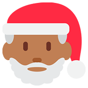 🎅🏾 Emoji Weihnachtsmann: mitteldunkle Hautfarbe Twitter Twemoji 11.1.