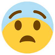 😨 Emoji Cara Asustada en Twitter Twemoji 11.1.
