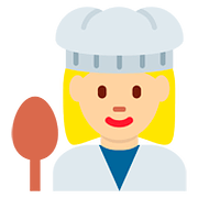 👩🏼‍🍳 Emoji Cocinera: Tono De Piel Claro Medio en Twitter Twemoji 11.1.