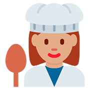 👩🏽‍🍳 Emoji Cocinera: Tono De Piel Medio en Twitter Twemoji 11.1.