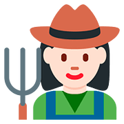 👩🏻‍🌾 Emoji Agricultora: Tono De Piel Claro en Twitter Twemoji 11.1.