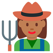 👩🏾‍🌾 Emoji Agricultora: Tono De Piel Oscuro Medio en Twitter Twemoji 11.1.