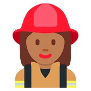 Émoji 👩🏾‍🚒 Pompier Femme : Peau Mate sur Twitter Twemoji 11.1.