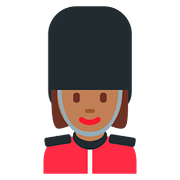 💂🏾‍♀️ Emoji Wachfrau: mitteldunkle Hautfarbe Twitter Twemoji 11.1.