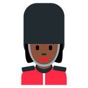💂🏿‍♀️ Emoji Guarda Mulher: Pele Escura na Twitter Twemoji 11.1.