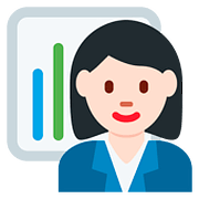 👩🏻‍💼 Emoji Oficinista Mujer: Tono De Piel Claro en Twitter Twemoji 11.1.