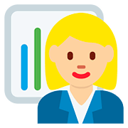 👩🏼‍💼 Emoji Oficinista Mujer: Tono De Piel Claro Medio en Twitter Twemoji 11.1.