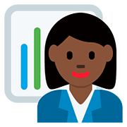 👩🏿‍💼 Emoji Büroangestellte: dunkle Hautfarbe Twitter Twemoji 11.1.