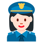👮🏻‍♀️ Emoji Agente De Policía Mujer: Tono De Piel Claro en Twitter Twemoji 11.1.