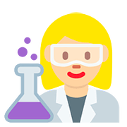 👩🏼‍🔬 Emoji Científica: Tono De Piel Claro Medio en Twitter Twemoji 11.1.