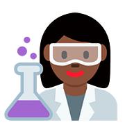 👩🏿‍🔬 Emoji Cientista Mulher: Pele Escura na Twitter Twemoji 11.1.