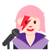 Emoji 👩🏻‍🎤 Cantante Donna: Carnagione Chiara su Twitter Twemoji 11.1.