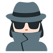 Emoji 🕵🏻‍♀️ Investigatrice: Carnagione Chiara su Twitter Twemoji 11.1.