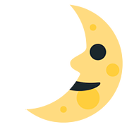 🌛 Emoji Rosto Da Lua De Quarto Crescente na Twitter Twemoji 11.1.