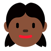 Emoji 👧🏿 Bambina: Carnagione Scura su Twitter Twemoji 11.1.