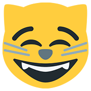 😸 Emoji grinsende Katze mit lachenden Augen Twitter Twemoji 11.1.