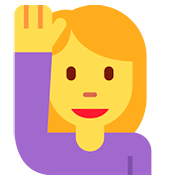 🙋 Emoji Pessoa Levantando A Mão na Twitter Twemoji 11.1.