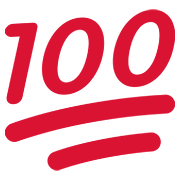 Emoji 💯 100 Punti su Twitter Twemoji 11.1.