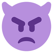 👿 Emoji wütendes Gesicht mit Hörnern Twitter Twemoji 11.1.