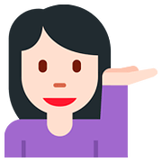 Emoji 💁🏻 Persona Al Punto Informazioni: Carnagione Chiara su Twitter Twemoji 11.1.