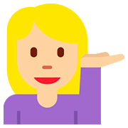 Emoji 💁🏼 Persona Al Punto Informazioni: Carnagione Abbastanza Chiara su Twitter Twemoji 11.1.