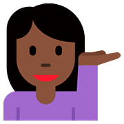 Emoji 💁🏿 Persona Al Punto Informazioni: Carnagione Scura su Twitter Twemoji 11.1.