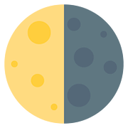 Emoji 🌗 Ultimo Quarto Di Luna su Twitter Twemoji 11.1.